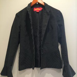 Shanghai Tang Dark Gray Blazer Jacket Size US 4